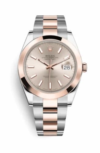 Rolex Datejust 41 Rolesor Everose Smooth / Oyster / Sundust 126301-0009 — фото часов Rolex Datejust 41 Rolesor Everose Smooth / Oyster / Sundust 126301-0009 — фото часов