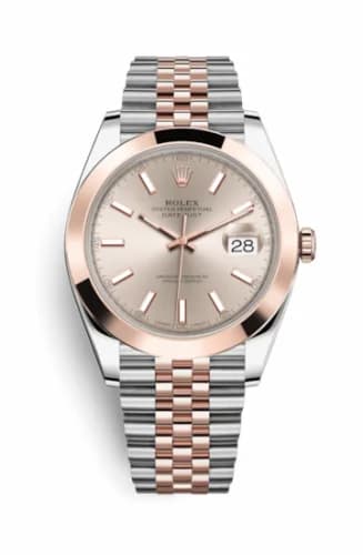 Rolex Datejust 41 Rolesor Everose Smooth / Jubilee / Sundust 126301-0010 — фото часов Rolex Datejust 41 Rolesor Everose Smooth / Jubilee / Sundust 126301-0010 — фото часов