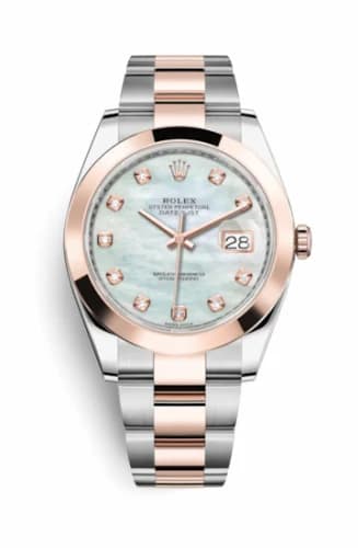 Rolex Datejust 41 Rolesor Everose Smooth / Oyster / MOP - Diamond 126301-0013 — фото часов Rolex Datejust 41 Rolesor Everose Smooth / Oyster / MOP - Diamond 126301-0013 — фото часов