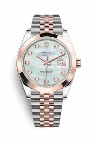 Rolex Datejust 41 Rolesor Everose Smooth / Jubilee / MOP - Diamond 126301-0014 — фото часов Rolex Datejust 41 Rolesor Everose Smooth / Jubilee / MOP - Diamond 126301-0014 — фото часов