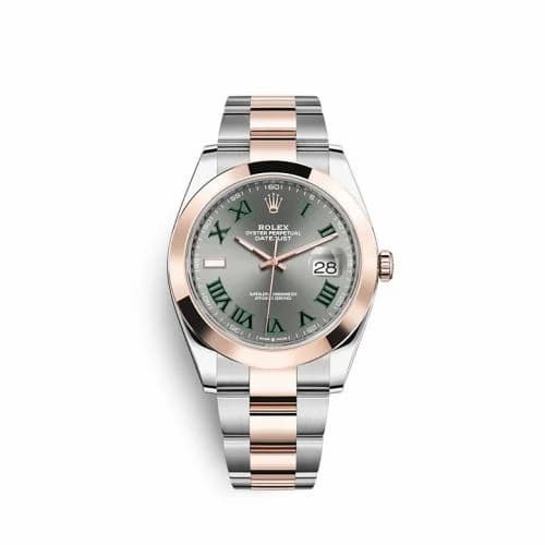 Rolex Datejust 41 Rolesor Everose Smooth / Oyster / Slate - Roman 126301-0015 — фото часов Rolex Datejust 41 Rolesor Everose Smooth / Oyster / Slate - Roman 126301-0015 — фото часов