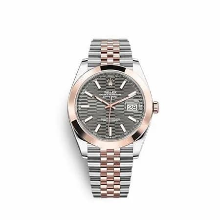 Rolex Datejust 41 Rolesor Everose - Smooth / Jubilee / Slate - Fluted 126301-0020