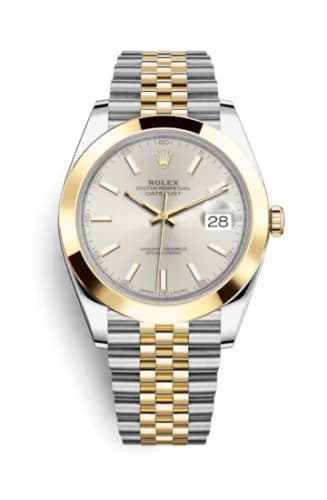 Rolex Datejust 41 Rolesor Yellow Smooth / Jubilee / Silver 126303-0002 — фото часов Rolex Datejust 41 Rolesor Yellow Smooth / Jubilee / Silver 126303-0002 — фото часов