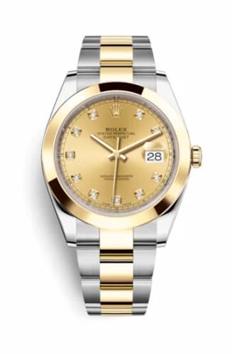 Rolex Datejust 41 Rolesor Yellow Smooth / Oyster / Champagne - Diamond 126303-0011 — фото часов Rolex Datejust 41 Rolesor Yellow Smooth / Oyster / Champagne - Diamond 126303-0011 — фото часов