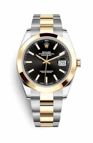 Rolex Datejust 41 Rolesor Yellow Smooth / Oyster / Black 126303-0013 — фото часов Rolex Datejust 41 Rolesor Yellow Smooth / Oyster / Black 126303-0013 — фото часов