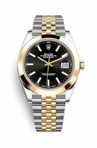 Rolex Datejust 41 Rolesor Yellow Smooth / Jubilee / Black 126303-0014 — фото часов Rolex Datejust 41 Rolesor Yellow Smooth / Jubilee / Black 126303-0014 — фото часов