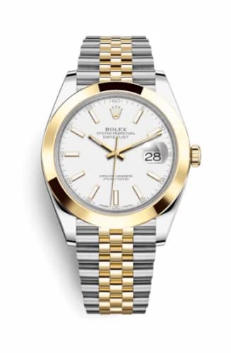 Rolex Datejust 41 Rolesor Yellow Smooth / Jubilee / White 126303-0016 — фото часов Rolex Datejust 41 Rolesor Yellow Smooth / Jubilee / White 126303-0016 — фото часов