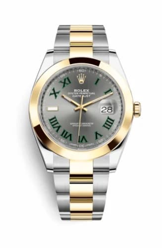 Rolex Datejust 41 Rolesor Yellow Smooth / Oyster / Slate - Roman 126303-0019 — фото часов Rolex Datejust 41 Rolesor Yellow Smooth / Oyster / Slate - Roman 126303-0019 — фото часов
