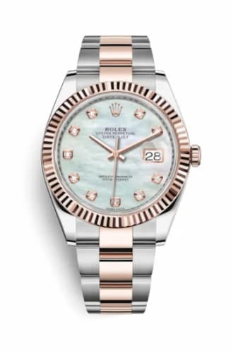 Rolex Datejust 41 Rolesor Everose Fluted / Oyster / MOP 126331-0013 — фото часов Rolex Datejust 41 Rolesor Everose Fluted / Oyster / MOP 126331-0013 — фото часов
