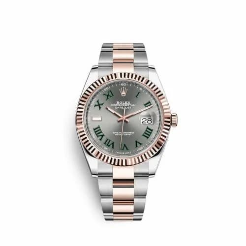 Rolex Datejust 41 Rolesor Everose Fluted / Oyster / Slate - Roman 126331-0015 — фото часов Rolex Datejust 41 Rolesor Everose Fluted / Oyster / Slate - Roman 126331-0015 — фото часов