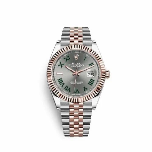 Rolex Datejust 41 Rolesor Everose Fluted / Jubilee / Slate - Roman 126331-0016 — фото часов Rolex Datejust 41 Rolesor Everose Fluted / Jubilee / Slate - Roman 126331-0016 — фото часов