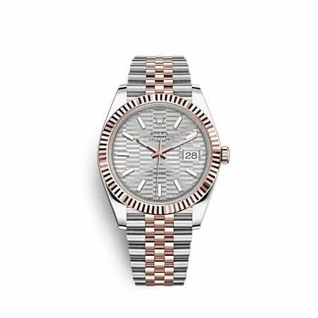 Rolex Datejust 41 Rolesor Everose - Fluted / Jubilee / Silver - Fluted 126331-0018 — фото часов Rolex Datejust 41 Rolesor Everose - Fluted / Jubilee / Silver - Fluted 126331-0018 — фото часов