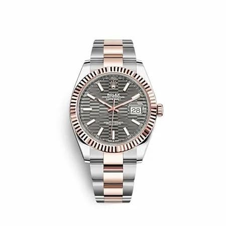 Rolex Datejust 41 Rolesor Everose - Fluted / Oyster / Slate - Fluted 126331-0019