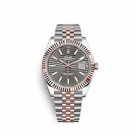 Rolex Datejust 41 Rolesor Everose - Fluted / Jubilee / Slate - Fluted 126331-0020 — фото часов Rolex Datejust 41 Rolesor Everose - Fluted / Jubilee / Slate - Fluted 126331-0020 — фото часов