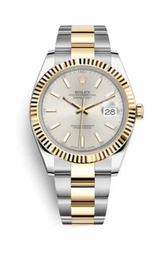 Rolex Datejust 41 Rolesor Yellow Fluted / Oyster / Silver 126333-0001 — фото часов Rolex Datejust 41 Rolesor Yellow Fluted / Oyster / Silver 126333-0001 — фото часов