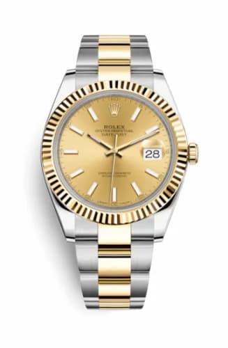 Rolex Datejust 41 Rolesor Yellow Fluted / Oyster / Champagne 126333-0009 — фото часов Rolex Datejust 41 Rolesor Yellow Fluted / Oyster / Champagne 126333-0009 — фото часов