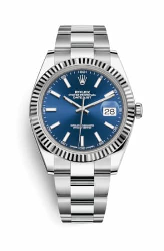 Rolex Datejust 41 Stainless Steel Fluted / Oyster / Blue 126334-0001 — фото часов Rolex Datejust 41 Stainless Steel Fluted / Oyster / Blue 126334-0001 — фото часов
