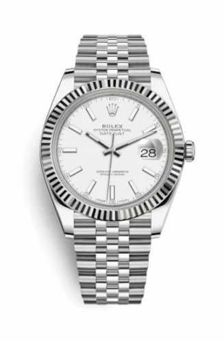 Rolex Datejust 41 Stainless Steel Fluted / Jubilee / White 126334-0010 — фото часов Rolex Datejust 41 Stainless Steel Fluted / Jubilee / White 126334-0010 — фото часов