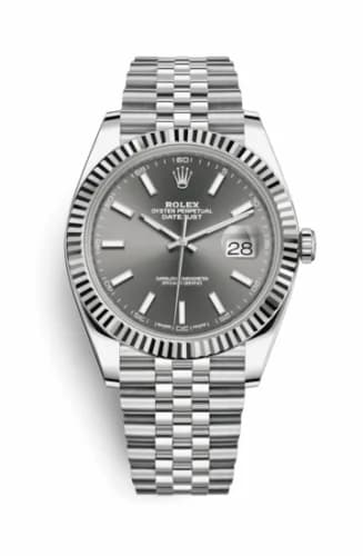 Rolex Datejust 41 Stainless Steel Fluted / Jubilee / Dark Rhodium 126334-0014 — фото часов Rolex Datejust 41 Stainless Steel Fluted / Jubilee / Dark Rhodium 126334-0014 — фото часов