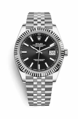 Rolex Datejust 41 Stainless Steel Fluted / Jubilee / Black 126334-0018 — фото часов Rolex Datejust 41 Stainless Steel Fluted / Jubilee / Black 126334-0018 — фото часов