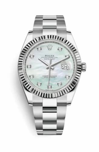 Rolex Datejust 41 Stainless Steel Fluted / Oyster / MOP Diamond 126334-0019 — фото часов Rolex Datejust 41 Stainless Steel Fluted / Oyster / MOP Diamond 126334-0019 — фото часов