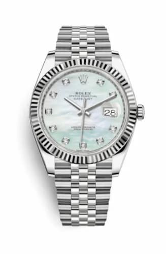 Rolex Datejust 41 Stainless Steel Fluted / Jubilee / MOP Diamond 126334-0020 — фото часов Rolex Datejust 41 Stainless Steel Fluted / Jubilee / MOP Diamond 126334-0020 — фото часов