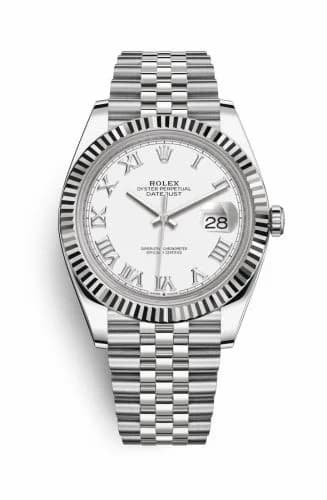 Rolex Datejust 41 Stainless Steel Fluted / White - Roman / Jubilee 126334-0024 — фото часов Rolex Datejust 41 Stainless Steel Fluted / White - Roman / Jubilee 126334-0024 — фото часов