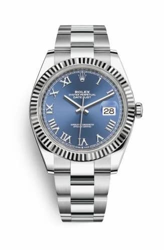 Rolex Datejust 41 Stainless Steel Fluted / Blue - Roman / Oyster 126334-0025 — фото часов Rolex Datejust 41 Stainless Steel Fluted / Blue - Roman / Oyster 126334-0025 — фото часов