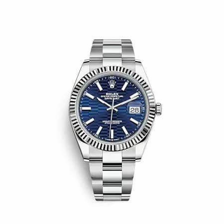 Rolex Datejust 41 Stainless Steel - Fluted / Blue - Fluted / Oyster 126334-0031 — фото часов Rolex Datejust 41 Stainless Steel - Fluted / Blue - Fluted / Oyster 126334-0031 — фото часов