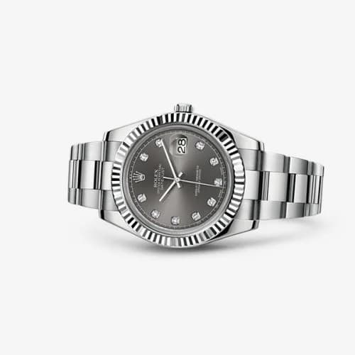 Rolex Datejust II Fluted Dark Rhodium Diamond 116334-0009 — фото часов Rolex Datejust II Fluted Dark Rhodium Diamond 116334-0009 — фото часов