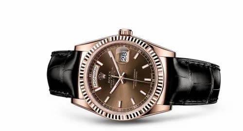 Rolex Day-Date 36 Everose / Strap / Chocolate 118135-0019 — фото часов Rolex Day-Date 36 Everose / Strap / Chocolate 118135-0019 — фото часов