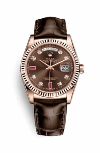 Rolex Day-Date 36 Everose / Strap / Chocolate 118135-0020 — фото часов Rolex Day-Date 36 Everose / Strap / Chocolate 118135-0020 — фото часов