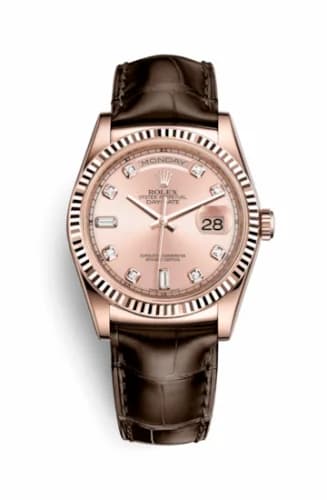 Rolex Day-Date 36 Everose / Strap / Pink Diamond 118135-0062 — фото часов Rolex Day-Date 36 Everose / Strap / Pink Diamond 118135-0062 — фото часов
