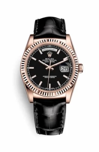 Rolex Day-Date 36 Everose / Strap / Black 118135-0063 — фото часов Rolex Day-Date 36 Everose / Strap / Black 118135-0063 — фото часов