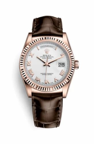 Rolex Day-Date 36 Everose / Strap / White Roman 118135-0064 — фото часов Rolex Day-Date 36 Everose / Strap / White Roman 118135-0064 — фото часов