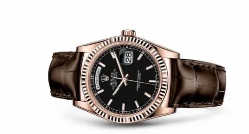 Rolex Day-Date 36 Everose / Strap / Black 118135-0078 — фото часов Rolex Day-Date 36 Everose / Strap / Black 118135-0078 — фото часов