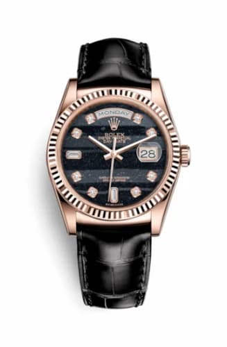 Rolex Day-Date 36 Everose Fluted / Strap / Ferrite 118135-0082 — фото часов Rolex Day-Date 36 Everose Fluted / Strap / Ferrite 118135-0082 — фото часов