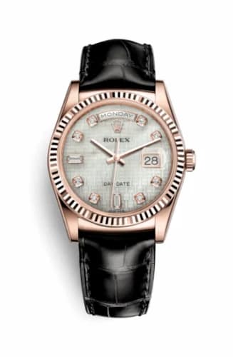 Rolex Day-Date 36 Everose Fluted / Strap / Oxford MOP 118135-0084 — фото часов Rolex Day-Date 36 Everose Fluted / Strap / Oxford MOP 118135-0084 — фото часов