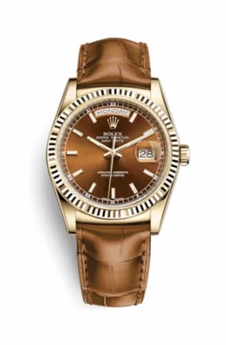 Rolex Day-Date 36 Yellow Gold / Strap / Cognac 118138-0005 — фото часов Rolex Day-Date 36 Yellow Gold / Strap / Cognac 118138-0005 — фото часов