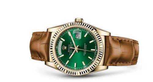 Rolex Day-Date 36 Yellow Gold / Strap / Green 118138-0030 — фото часов Rolex Day-Date 36 Yellow Gold / Strap / Green 118138-0030 — фото часов