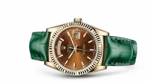 Rolex Day-Date 36 Yellow Gold / Strap / Cognac 118138-0057 — фото часов Rolex Day-Date 36 Yellow Gold / Strap / Cognac 118138-0057 — фото часов