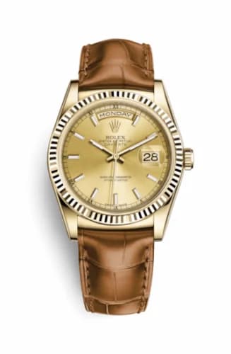 Rolex Day-Date 36 Yellow Gold / Strap / Champagne 118138-0073 — фото часов Rolex Day-Date 36 Yellow Gold / Strap / Champagne 118138-0073 — фото часов