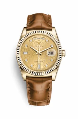 Rolex Day-Date 36 Yellow Gold / Strap / Champagne Computer 118138-0084 — фото часов Rolex Day-Date 36 Yellow Gold / Strap / Champagne Computer 118138-0084 — фото часов