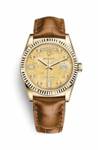 Rolex Day-Date 36 Yellow Gold Fluted / Strap / Champagne Computer 118138-0087 — фото часов Rolex Day-Date 36 Yellow Gold Fluted / Strap / Champagne Computer 118138-0087 — фото часов