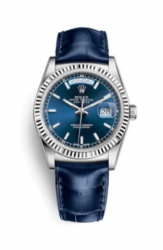 Rolex Day-Date 36 White Gold / Strap / Blue 118139-0004 — фото часов Rolex Day-Date 36 White Gold / Strap / Blue 118139-0004 — фото часов