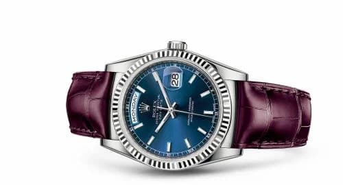 Rolex Day-Date 36 White Gold / Strap / Blue 118139-0026 — фото часов Rolex Day-Date 36 White Gold / Strap / Blue 118139-0026 — фото часов