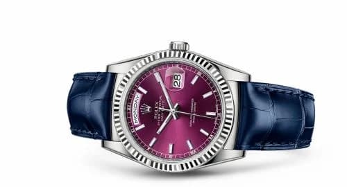 Rolex Day-Date 36 White Gold / Strap / Cherry 118139-0060 — фото часов Rolex Day-Date 36 White Gold / Strap / Cherry 118139-0060 — фото часов