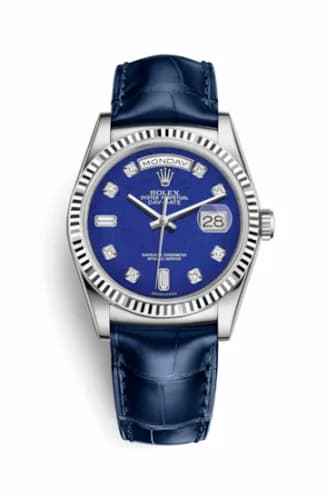 Rolex Day-Date 36 White Gold / Strap / Lapis 118139-0073 — фото часов Rolex Day-Date 36 White Gold / Strap / Lapis 118139-0073 — фото часов