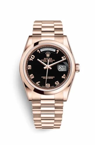 Rolex Day-Date 36 Everose Domed / President / Black Arabic 118205f-0018 — фото часов Rolex Day-Date 36 Everose Domed / President / Black Arabic 118205f-0018 — фото часов