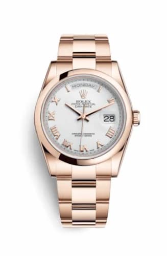 Rolex Day-Date 36 Everose Domed / Oyster / White Roman 118205f-0053 — фото часов Rolex Day-Date 36 Everose Domed / Oyster / White Roman 118205f-0053 — фото часов